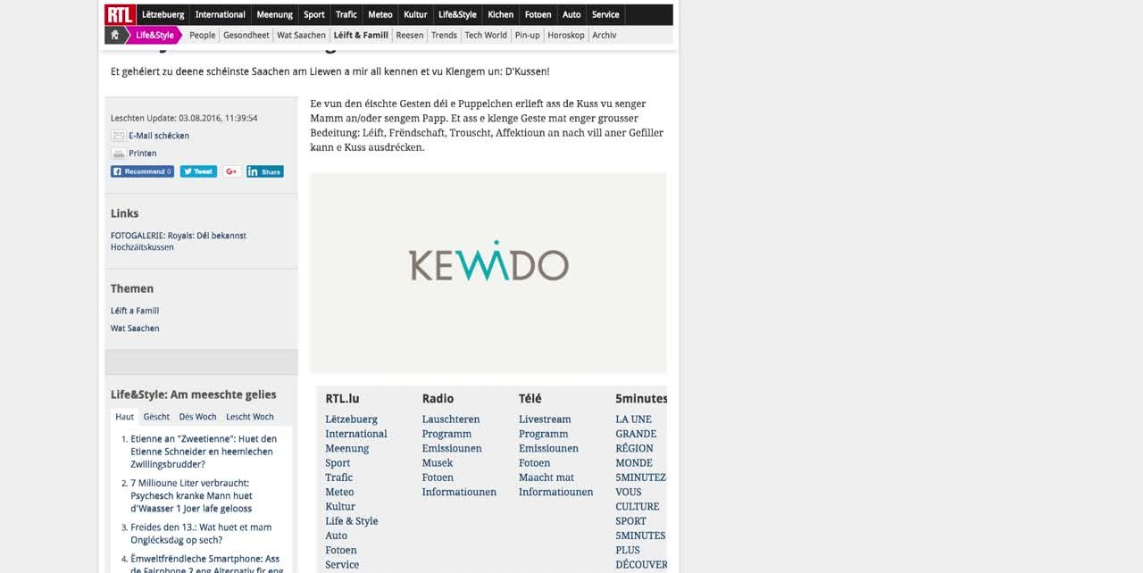 IMU — Binsfeld pour Kewido