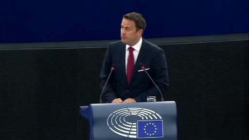 Xavier Bettel défend l'Europe au parlement européen
